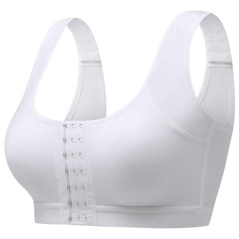 Front Closure Plus Size Wireless Yoga Sports Bra With Posture Support Comfortable Push Up Fit 6