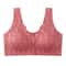 ComfortEase Front Button Wireless Lace Bra Tank Top – Breathable Soft Cup Plus Size Support