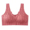 ComfortEase Front Button Wireless Lace Bra Tank Top – Breathable Soft Cup Plus Size Support