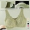 ComfortEase Front Button Wireless Lace Bra Tank Top – Breathable Soft Cup Plus Size Support