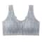 ComfortEase Front Button Wireless Lace Bra Tank Top – Breathable Soft Cup Plus Size Support
