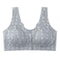 ComfortEase Front Button Wireless Lace Bra Tank Top – Breathable Soft Cup Plus Size Support
