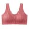 ComfortEase Front Button Wireless Lace Bra Tank Top – Breathable Soft Cup Plus Size Support