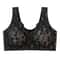 ComfortEase Front Button Wireless Lace Bra Tank Top – Breathable Soft Cup Plus Size Support