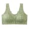 ComfortEase Front Button Wireless Lace Bra Tank Top – Breathable Soft Cup Plus Size Support