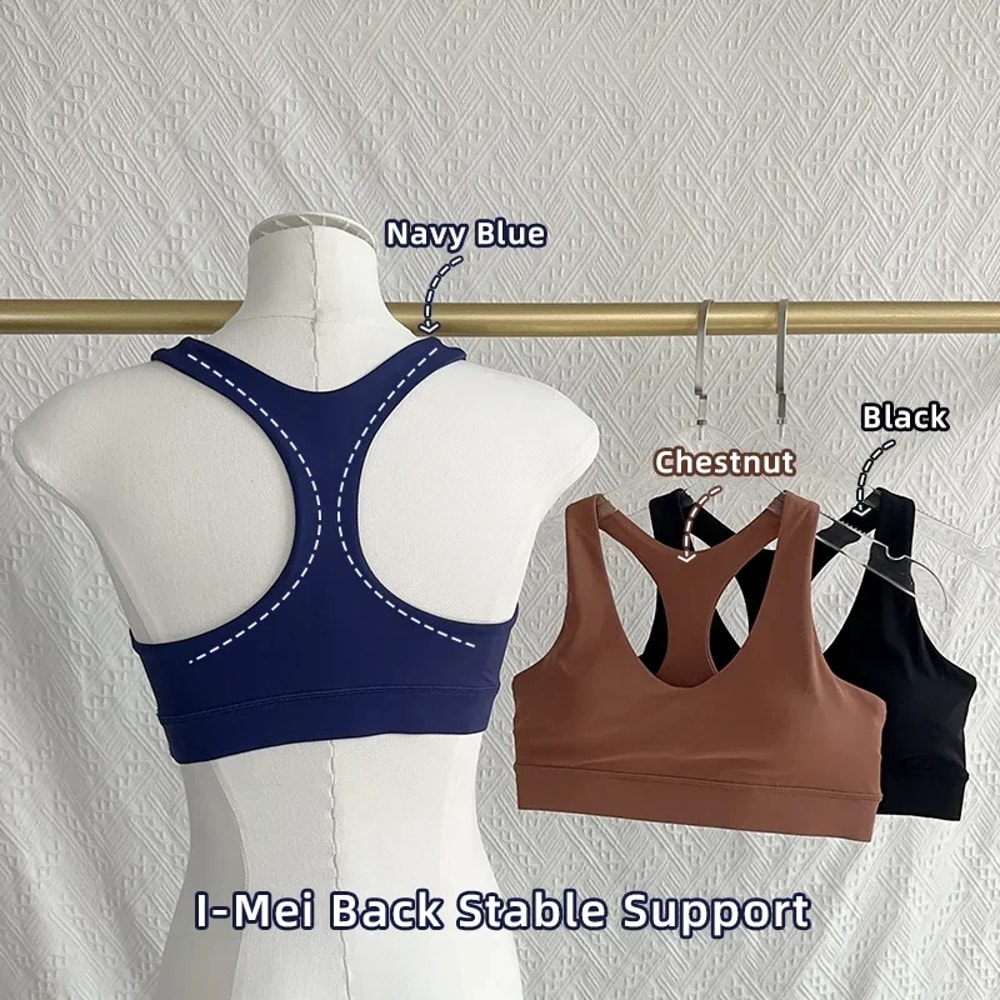 High Support Breathable Yoga Sports Bra for Running & Fitness