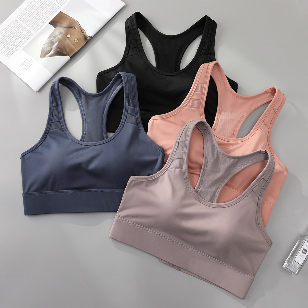 Premium High Support Push Up Sports Bra for Women – Adjustable Back Buckle Workout Yoga Bra
