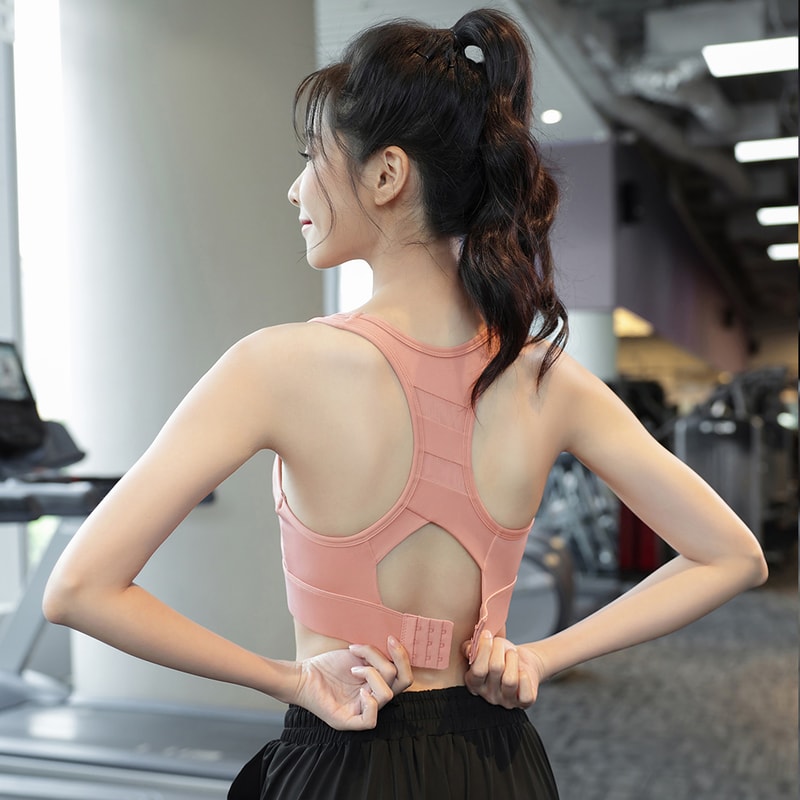 Premium High Support Push Up Sports Bra for Women – Adjustable Back Buckle Workout Yoga Bra