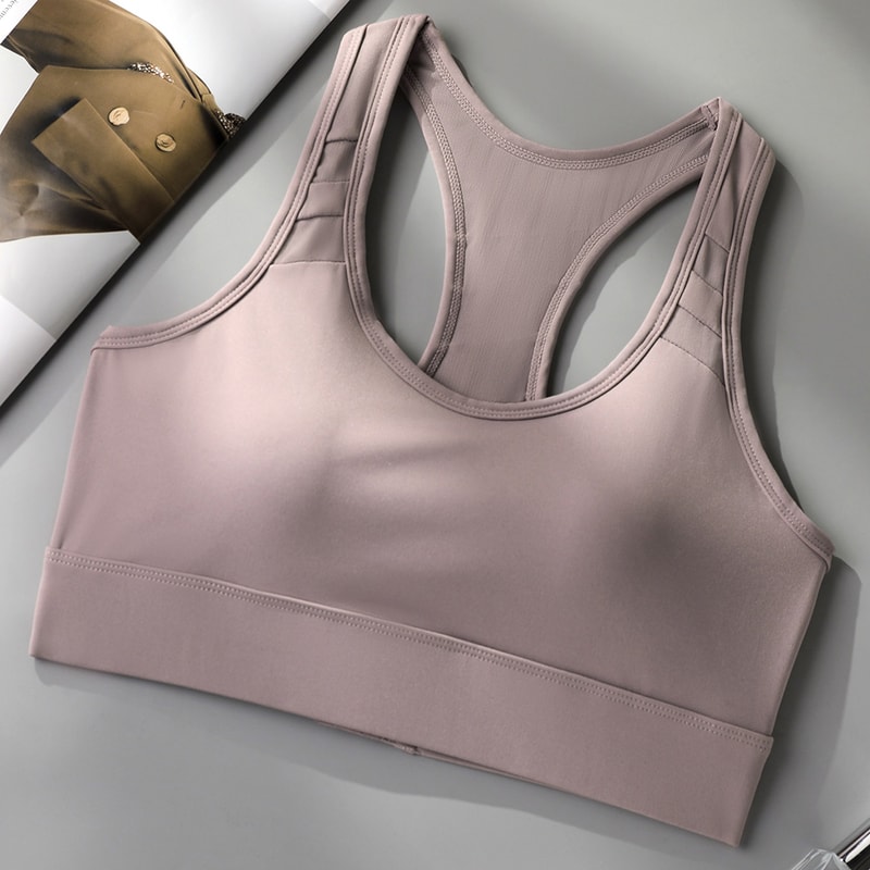 Premium High Support Push Up Sports Bra for Women – Adjustable Back Buckle Workout Yoga Bra