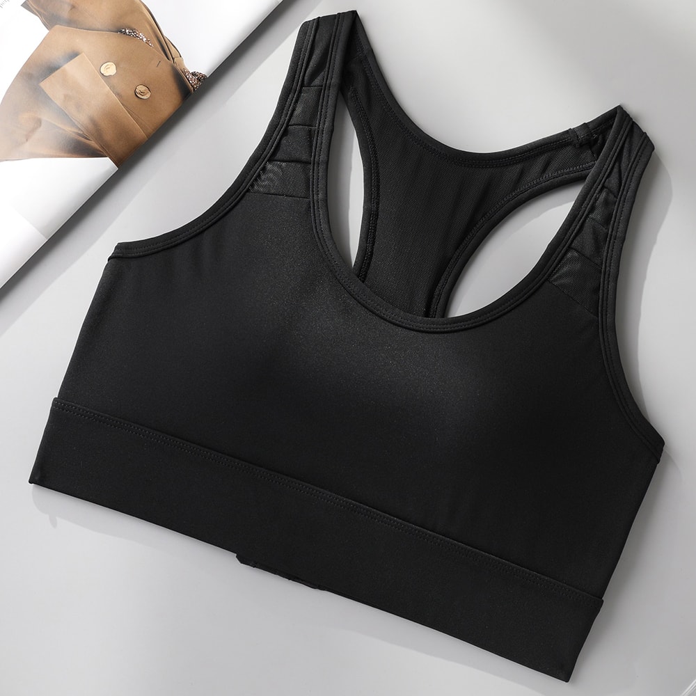 Premium High Support Push Up Sports Bra for Women – Adjustable Back Buckle Workout Yoga Bra