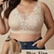 ComfortCurve Plus Size White Floral Lace Bralette Wireless Comfort Breathable Wide Strap Support 8