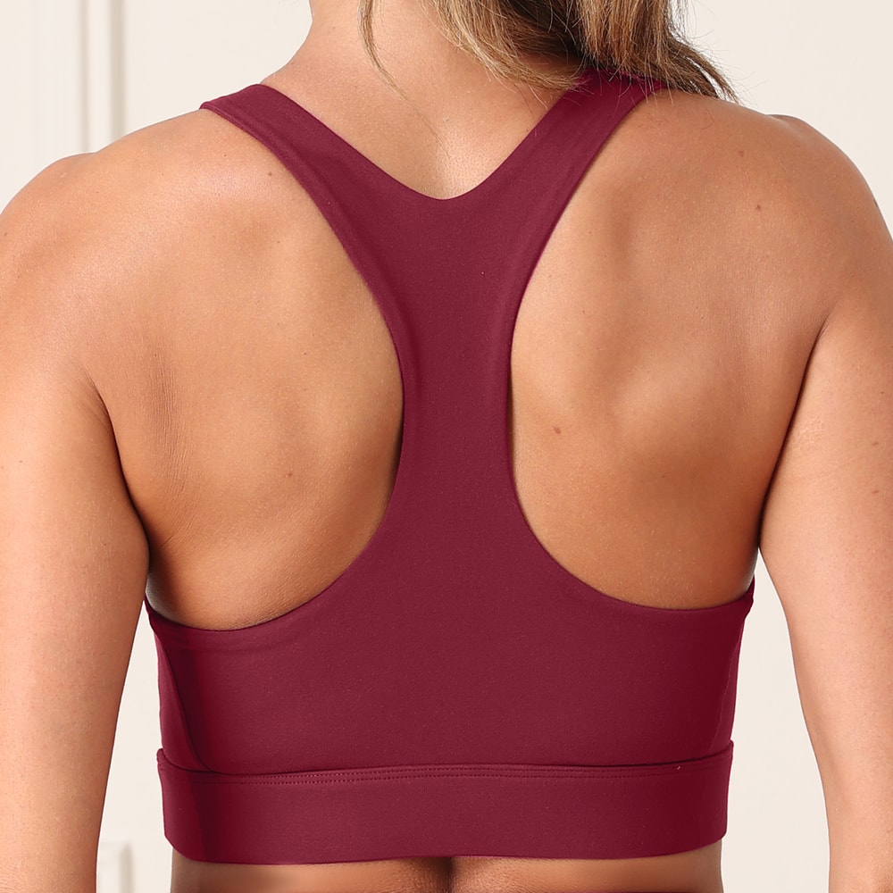 Womens Stretch Yoga Sports Bra Tank Top With Removable Pads TBack Activewear 0