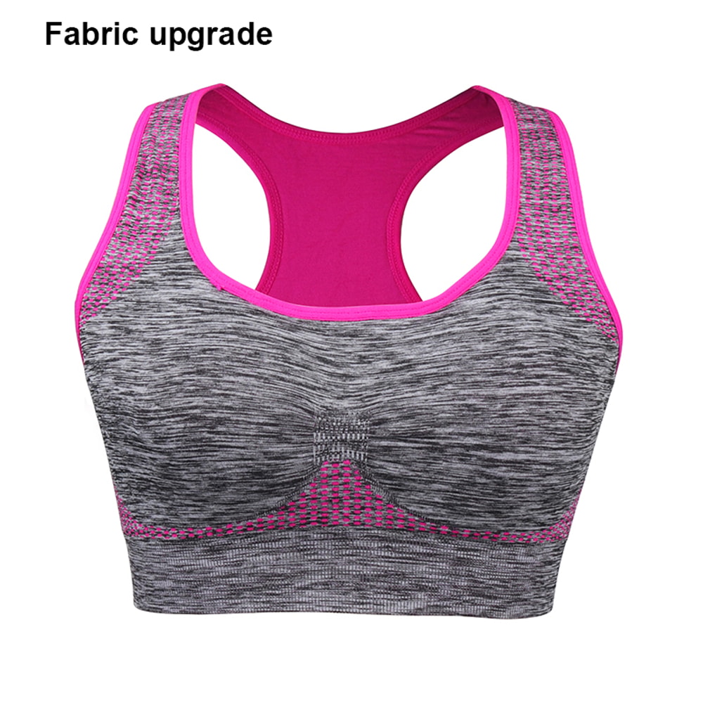 Shockproof Quick Dry Seamless Fitness Bra Crop Top For Women Padded Gym Yoga Support 4