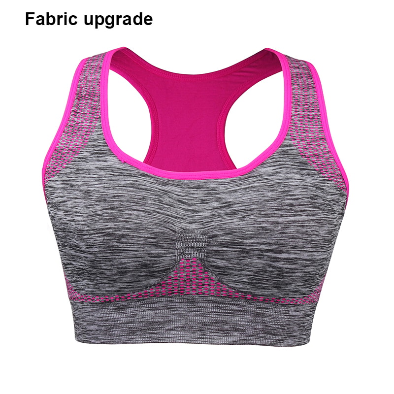 Shockproof Quick Dry Seamless Fitness Bra Crop Top For Women Padded Gym Yoga Support 4