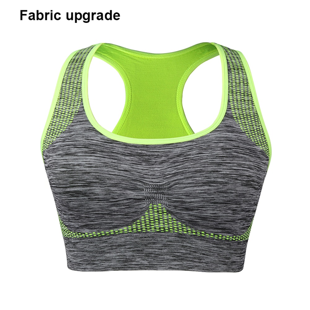 Shockproof Quick Dry Seamless Fitness Bra Crop Top For Women Padded Gym Yoga Support 5