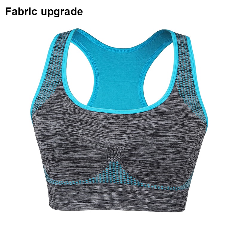 Shockproof Quick Dry Seamless Fitness Bra Crop Top For Women Padded Gym Yoga Support 6