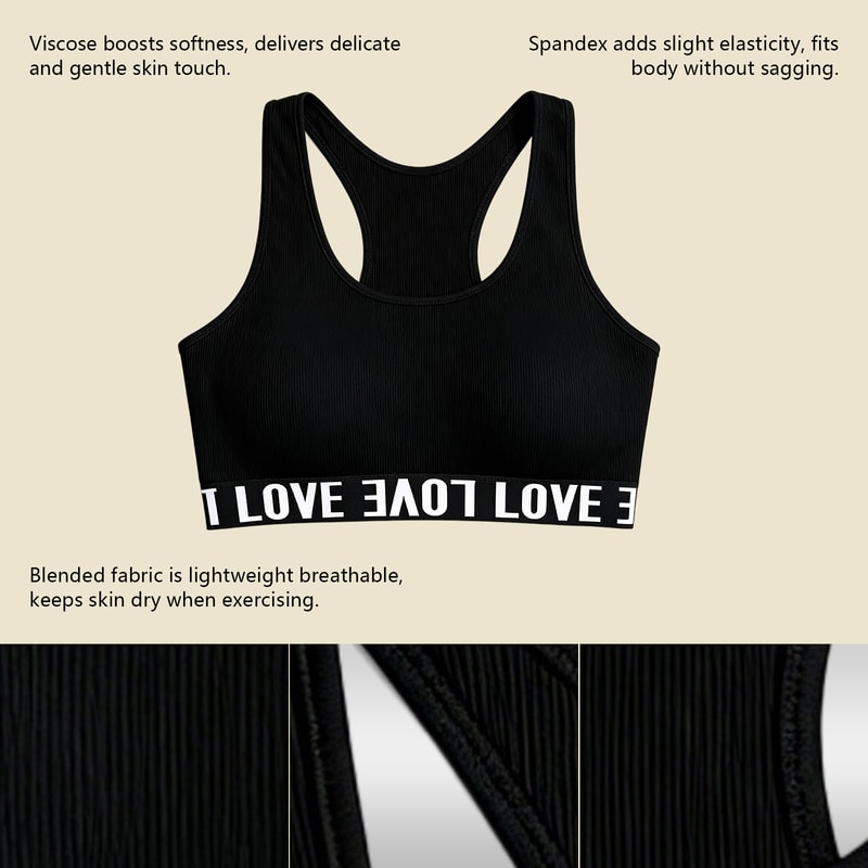 High Support Breathable Sports Bra Lightweight Push Up Support Bra for Gym & Everyday