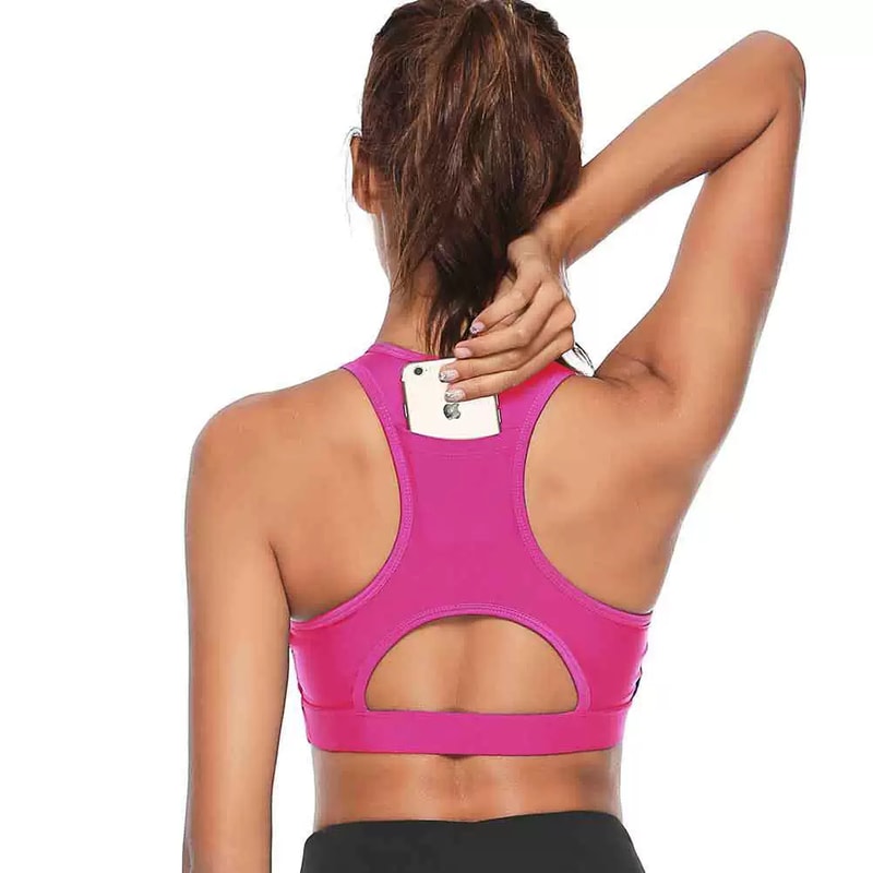 Breathable Sports Bra Seamless Yoga Bra – Shockproof Push Up Fitness Crop Top