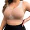 CurveFit Plus Size Seamless Yoga Bra Push Up Workout Top Racerback U Neck 3