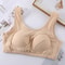 Plus Size Comfort Cotton Sleep Bra Wireless Removable Padding Support 9