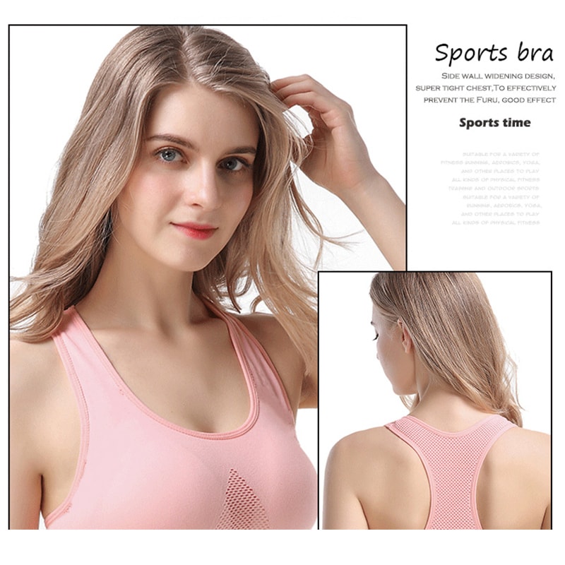 Ultra Comfort Breathable Sports Bra for Women – Shockproof Padded Support for Running & Yoga