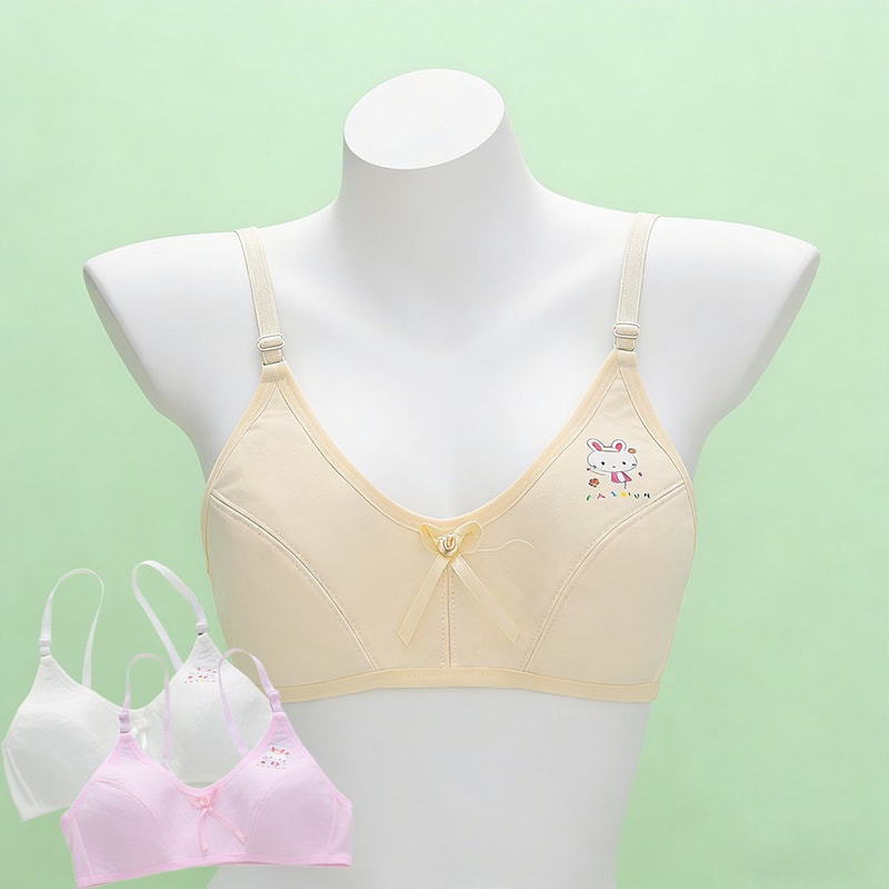 Breathable Cotton Training Bras For Girls Comfortable Puberty Teen Underwear 0