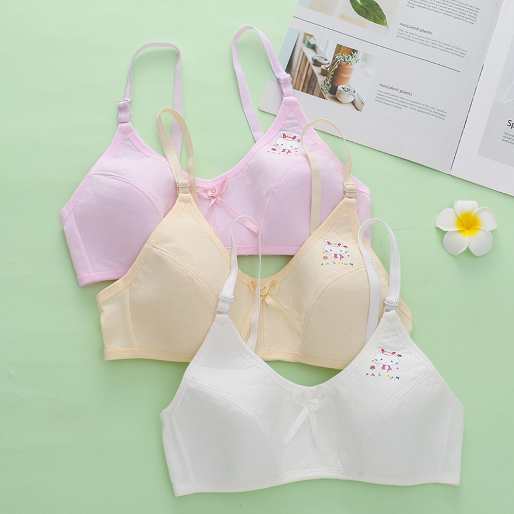 Breathable Cotton Training Bras For Girls Comfortable Puberty Teen Underwear 4