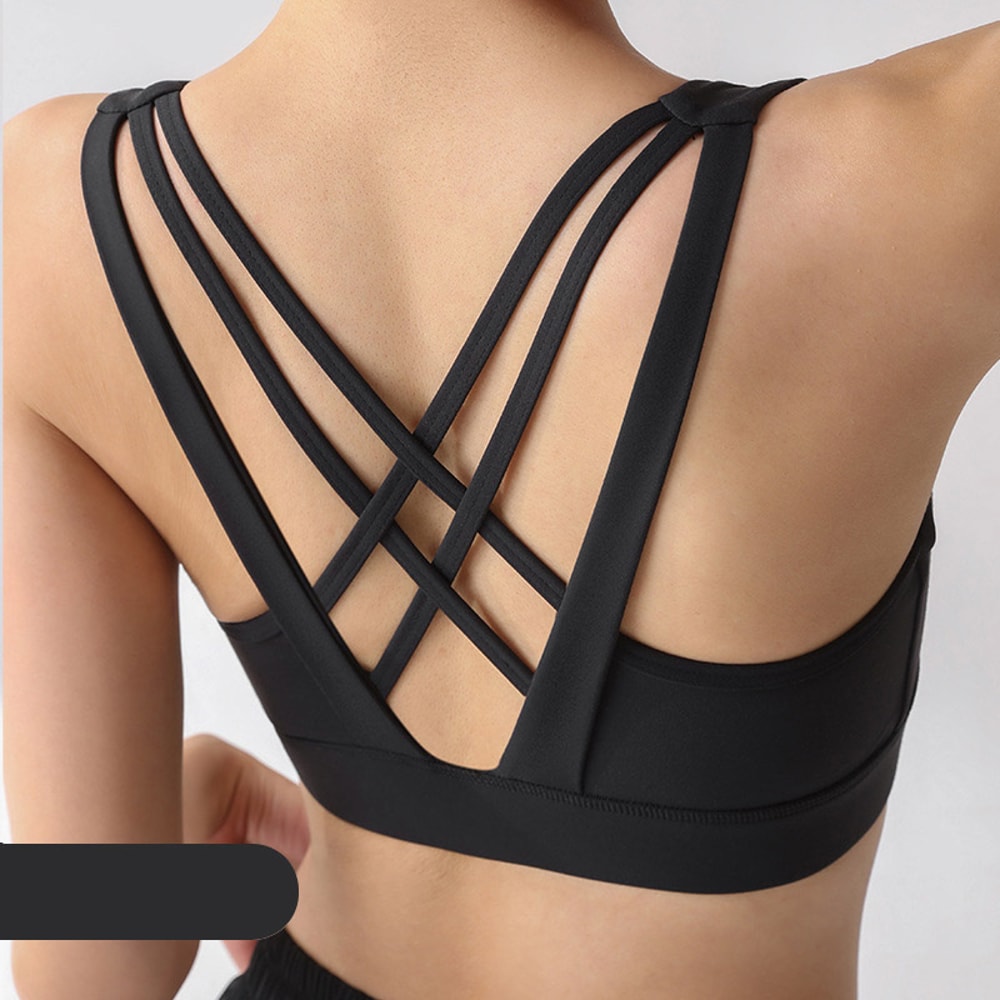 Womens Seamless Yoga & Shockproof Gym Bra – High Support Fitness Crop Top