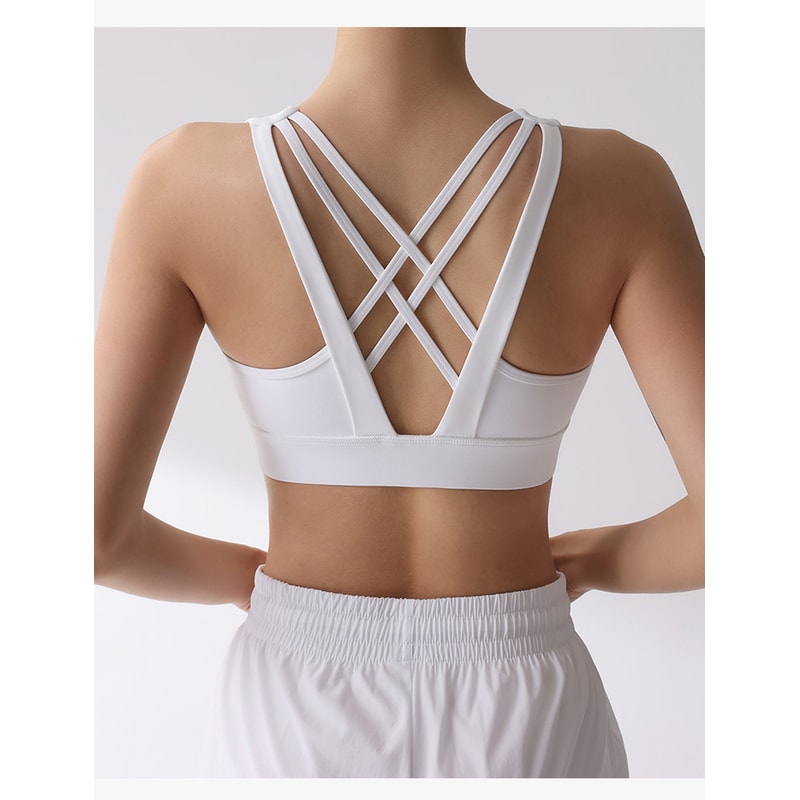 Womens Seamless Yoga & Shockproof Gym Bra – High Support Fitness Crop Top