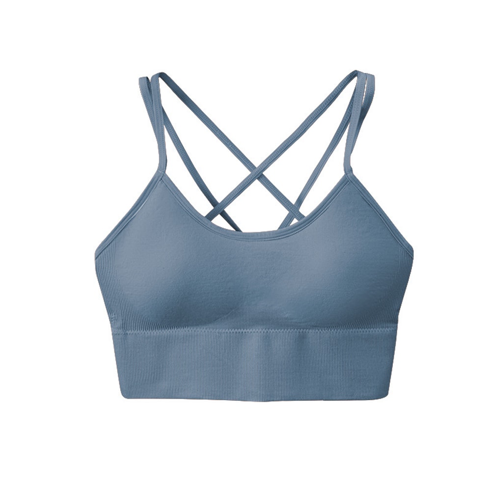 Womens Cross Back Quick Dry High Support Yoga Running Sports Bra 5