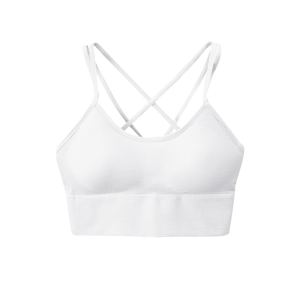 Womens Cross Back Quick Dry High Support Yoga Running Sports Bra 7