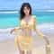 Elegant Long Sleeve Four Piece Bikini Set Stylish Womens Beachwear