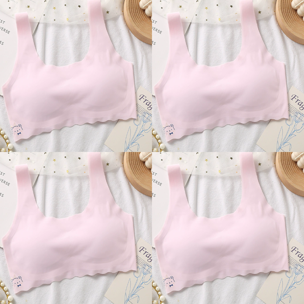 Teen Girls Seamless Wireless Breathable Sports Bra Crop Top Comfortable Training Activewear 7