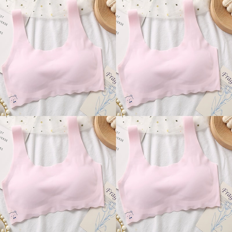 Teen Girls Seamless Wireless Breathable Sports Bra Crop Top Comfortable Training Activewear 7