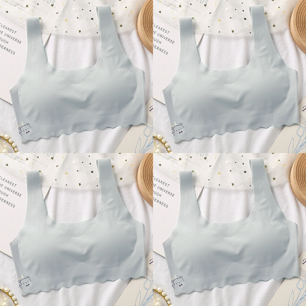 Teen Girls Seamless Wireless Breathable Sports Bra Crop Top Comfortable Training Activewear 6