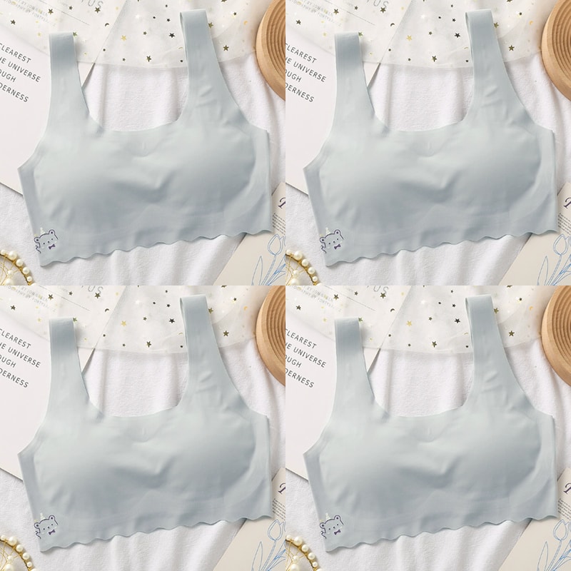 Teen Girls Seamless Wireless Breathable Sports Bra Crop Top Comfortable Training Activewear 6