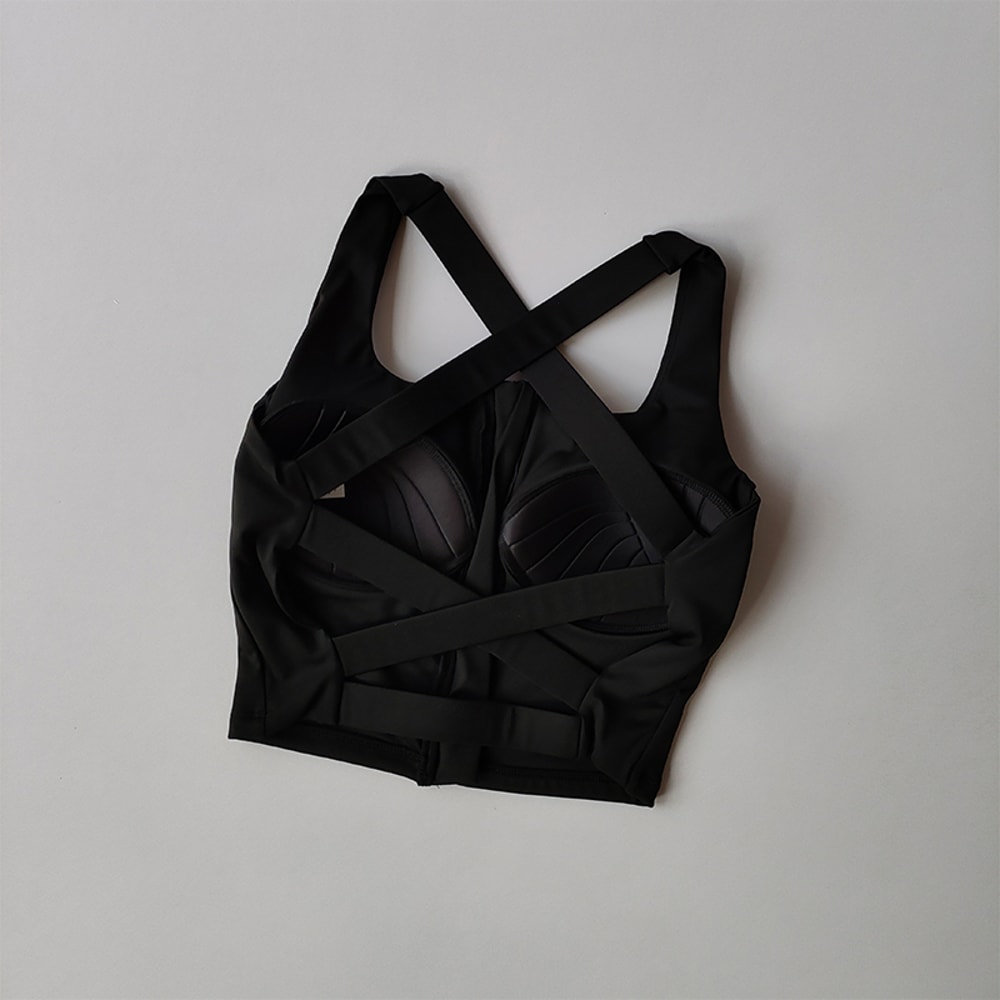 Premium Front Zip High Support Activewear Bra – Shockproof Fitness Top