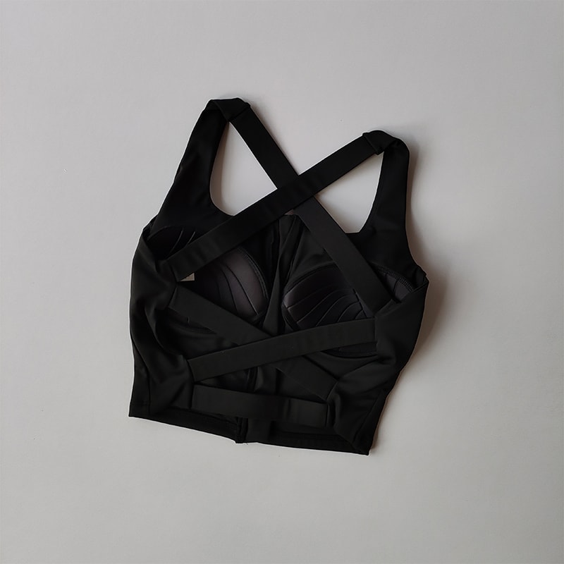 Premium Front Zip High Support Activewear Bra – Shockproof Fitness Top