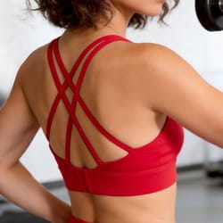 seamless cross back padded sports bra for women – breathable yoga & running fitness top