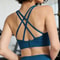 Seamless Cross Back Padded Sports Bra for Women – Breathable Yoga & Running Fitness Top