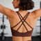 Seamless Cross Back Padded Sports Bra for Women – Breathable Yoga & Running Fitness Top