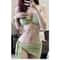 Slimming Triangle Piece Bikini Set With Chic Beachwear Cover Up 2