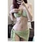 Slimming Triangle Piece Bikini Set With Chic Beachwear Cover Up 2