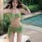 Slimming Triangle Piece Bikini Set With Chic Beachwear Cover Up 4
