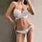 Minimalist Three Piece Bikini Set Swimsuit For Small Bust Vacation Beachwear 3