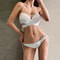 Minimalist Three Piece Bikini Set Swimsuit For Small Bust Vacation Beachwear 3