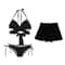 Minimalist Three Piece Bikini Set Swimsuit For Small Bust Vacation Beachwear 5