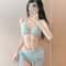 Elegant Womens Three Piece Swimwear Set Stylish Beach Vacation Bikini Cover Up 0