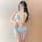 Elegant Womens Three Piece Swimwear Set Stylish Beach Vacation Bikini Cover Up 2