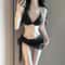Elegant Womens Three Piece Swimwear Set Stylish Beach Vacation Bikini Cover Up 3